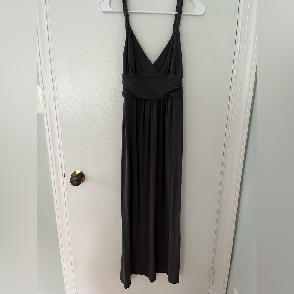 JCrew Maxi Dress Dark Grey Lightly Worn